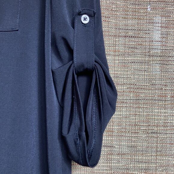 Ellen Tracy black zipper shirt - Picture 3 of 6